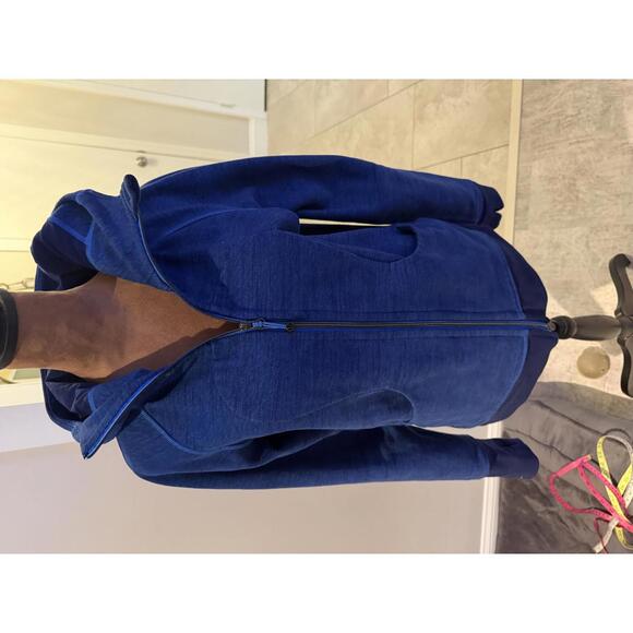 NWOT Lululemon vintage Blue Zip-Up Scuba Hoodie Sweatshirt sz 8